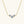 Gold necklace with three diamond-like stones on a white background