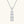 Diamond necklace with three round-cut diamonds on a white background