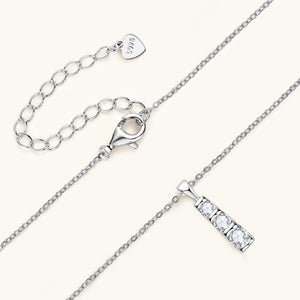 Three - Stone Moissanite Pendant Necklace - Perimade & Co.