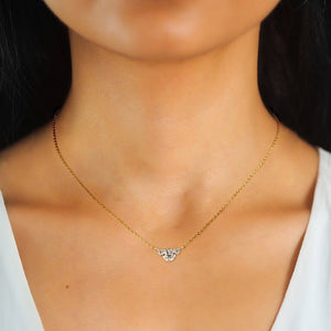 Three - Stone Moissanite Pendant Necklace - Perimade & Co.