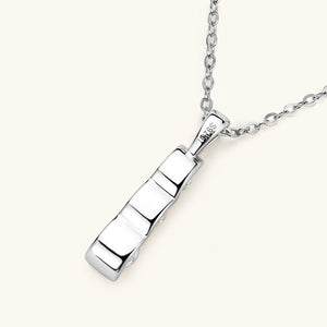 Three - Stone Moissanite Pendant Necklace - Perimade & Co.