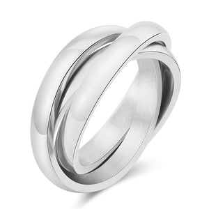 Three - Tone Interlocking Trinity Rolling Ring - Perimade & Co.