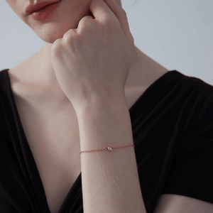 Tiny Opal Tulip Charm Stacking Bracelet - Perimade & Co.
