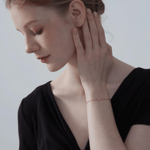Tiny Opal Tulip Charm Stacking Bracelet - Perimade & Co.