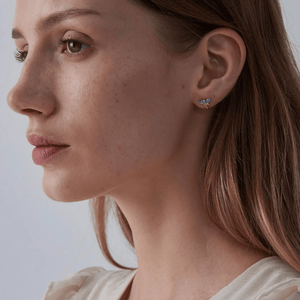 Tiny Small Blue Dragonfly Stud Earrings - Perimade & Co.