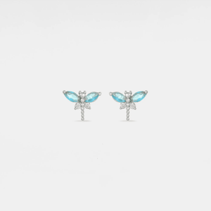 Tiny Small Blue Dragonfly Stud Earrings - Perimade & Co.