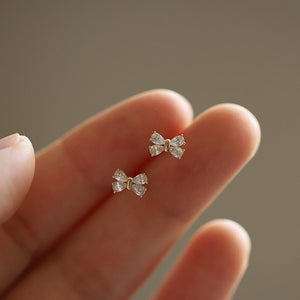 Tiny Small Bow Cartilage Stud Earrings - Perimade & Co.
