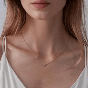 Tiny Small Bow Ribbon Pendant Necklace - Perimade & Co.