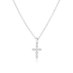 Tiny Small Cross Charm Pendant Necklace - Perimade & Co.