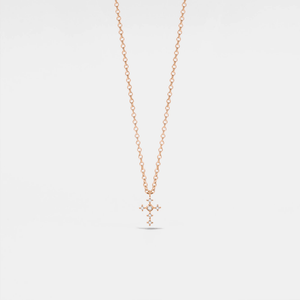 Tiny Small Cross Charm Pendant Necklace - Perimade & Co.