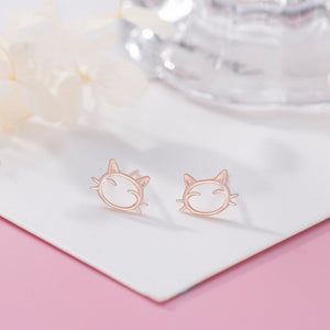 Tiny Small Cute Cat Cartilage Stud Earrings - Perimade & Co.