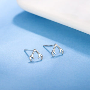 Tiny Small Deer Antler Cartilage Stud Earrings - Perimade & Co.