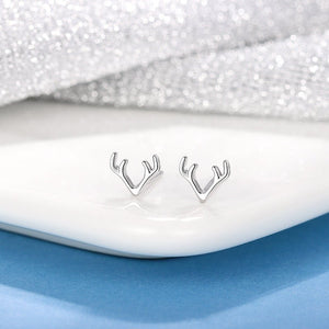 Tiny Small Deer Antler Cartilage Stud Earrings - Perimade & Co.