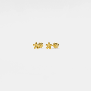 Tiny Small Flower Cartilage Stud Earrings - Perimade & Co.