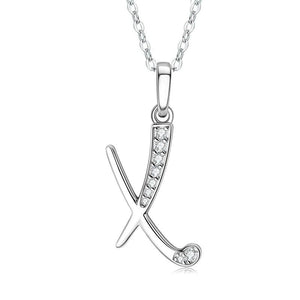Silver necklace with a unique pendant on a white background