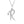 Silver necklace with a 'R' pendant on a white background
