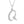 Silver necklace with a letter 'Q' pendant on a white background