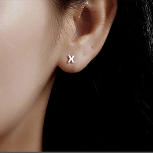 Tiny Small Initial Letter Stud Earrings - Perimade & Co.