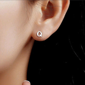 Tiny Small Initial Letter Stud Earrings - Perimade & Co.