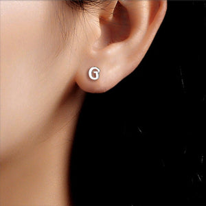 Tiny Small Initial Letter Stud Earrings - Perimade & Co.