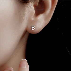 Tiny Small Initial Letter Stud Earrings - Perimade & Co.