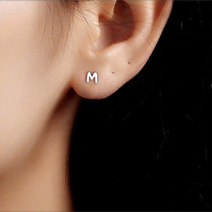 Tiny Small Initial Letter Stud Earrings - Perimade & Co.