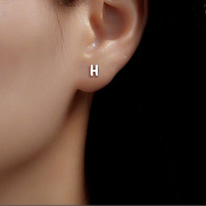 Tiny Small Initial Letter Stud Earrings - Perimade & Co.