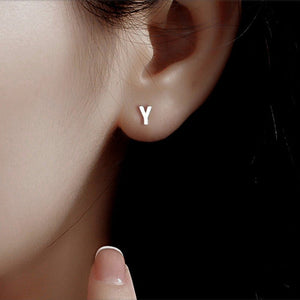 Tiny Small Initial Letter Stud Earrings - Perimade & Co.