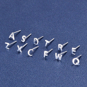 Tiny Small Initial Letter Stud Earrings - Perimade & Co.