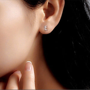 Tiny Small Initial Letter Stud Earrings - Perimade & Co.
