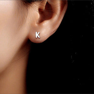 Tiny Small Initial Letter Stud Earrings - Perimade & Co.