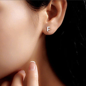 Tiny Small Initial Letter Stud Earrings - Perimade & Co.