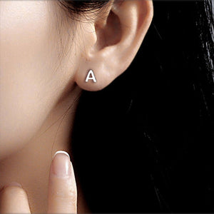 Tiny Small Initial Letter Stud Earrings - Perimade & Co.