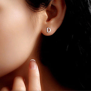 Tiny Small Initial Letter Stud Earrings - Perimade & Co.