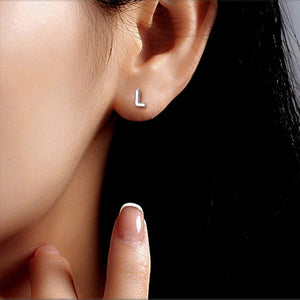 Tiny Small Initial Letter Stud Earrings - Perimade & Co.