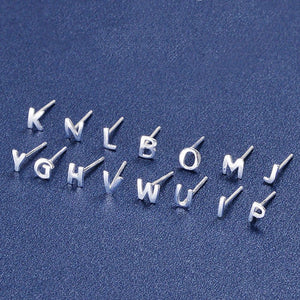 Tiny Small Initial Letter Stud Earrings - Perimade & Co.