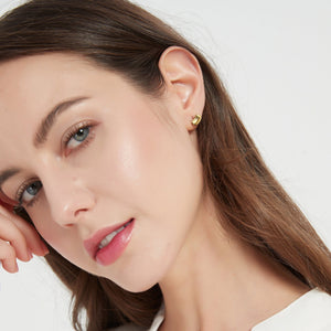 Tiny Small Kidney Bean Stud Earrings - Perimade & Co.
