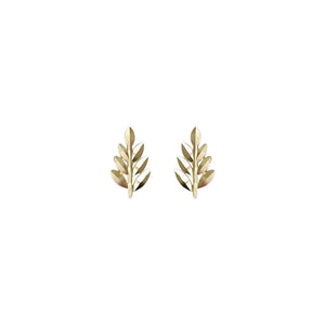 Tiny Small Leaf Cartilage Stud Earrings - Perimade & Co.