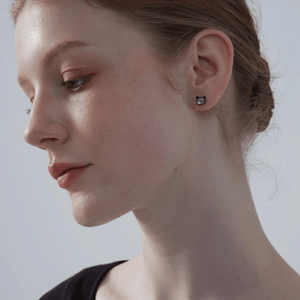 Tiny Small Mother of Pearl Cat Stud Earrings - Perimade & Co.