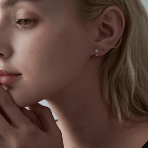 Tiny Small Opal Tulip Flower Stud Earrings - Perimade & Co.