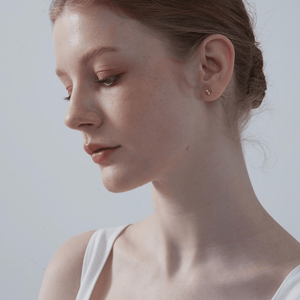 Tiny Small Radiant Heart Cartilage Stud Earrings - Perimade & Co.