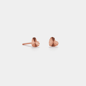 Tiny Small Radiant Heart Cartilage Stud Earrings - Perimade & Co.