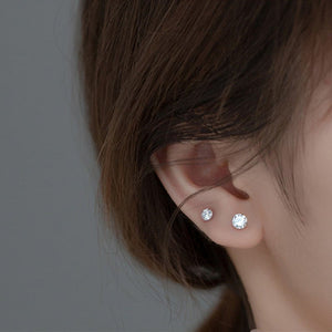 Tiny Small Silver Screw Back Stud Earrings - Perimade & Co.