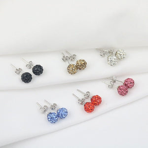 Tiny Small Stylish Shamballa Stud Earrings - Perimade & Co.