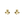 Gold shamrock earrings on a white background