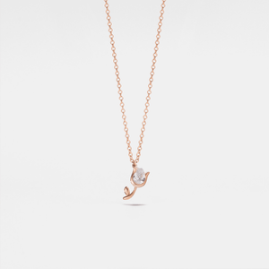 Tiny Small Tulip Flower Charm Necklace - Perimade & Co.