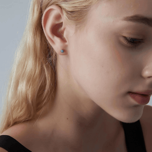 Tiny Small Turkish Blue Evil Eye Stud Earrings - Perimade & Co.