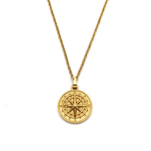 Titanium Steel Compass Pendant Necklace - Perimade & Co.