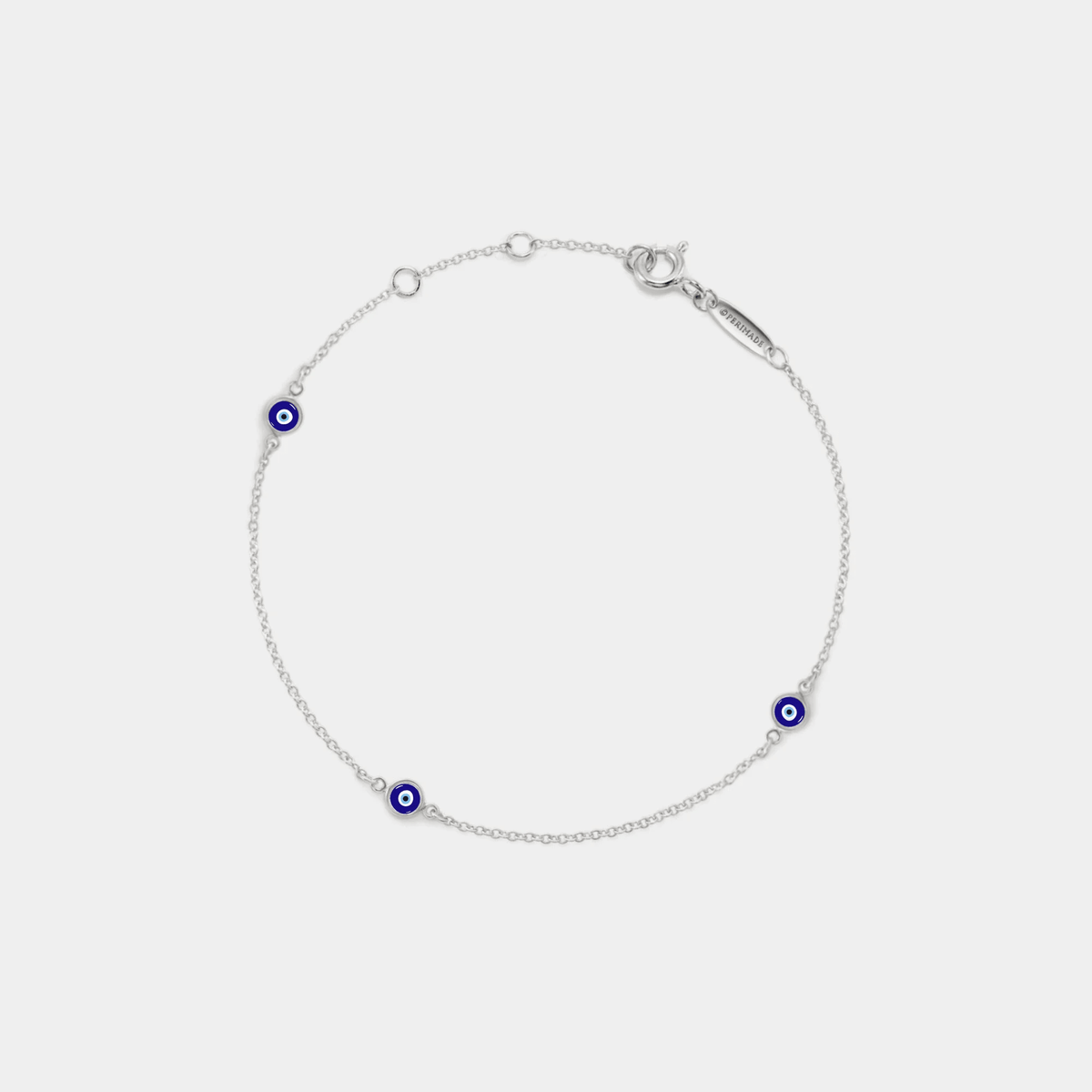Evil Eyes 14K Gold Diamond Evil Eye Bracelet Blue .70ct 004865 Blue Evil Eye Bracelet Saint Benedict Medal Retro Bracelet main image 1