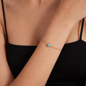 Turkish Blue Evil Eye Nazar Charm Bracelet - Perimade & Co.